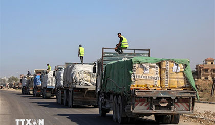 Israel mở lại cửa khẩu phía Bắc Gaza cho xe cứu trợ