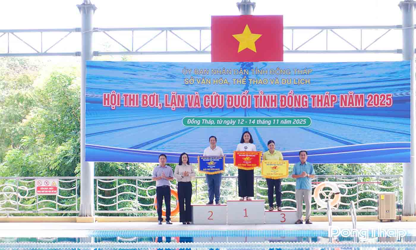 Phường Cao Lãnh đoạt giải Nhất toàn đoàn Hội thi Bơi, Lặn và Cứu đuối