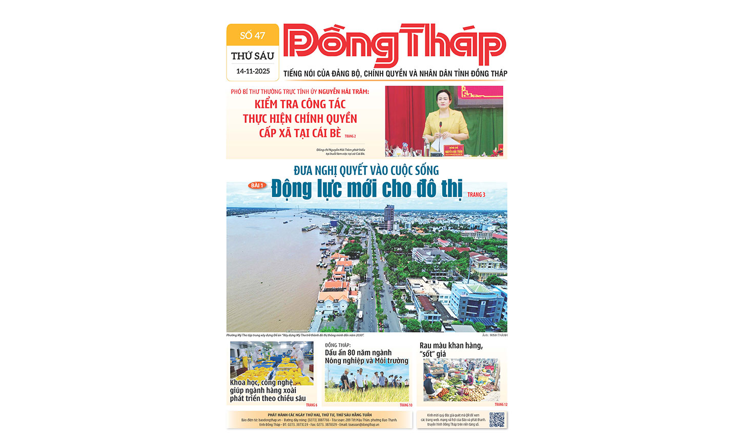 Đón đọc Báo Đồng Tháp số ra ngày 14-11