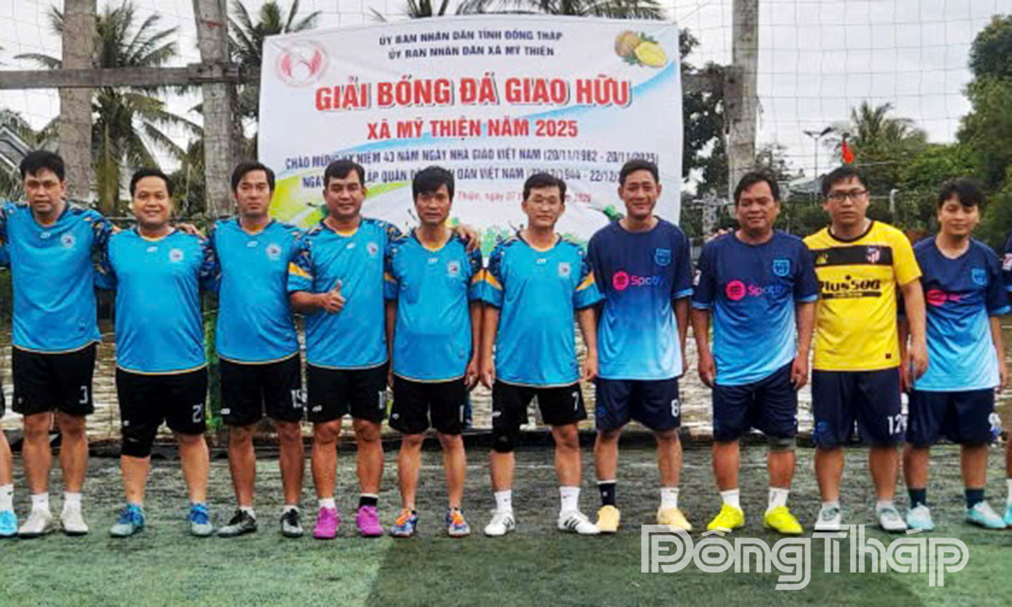 Xã Mỹ Thiện tổ chức Giải Bóng đá giao hữu