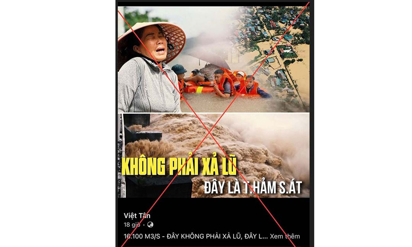 Bộ Công an cảnh báo tin giả AI xuyên tạc về mưa lũ miền Trung