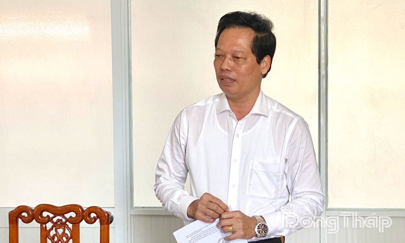 Đồng chí Nguyễn Thành Diệu phát biểu tại buổi thảo luận.