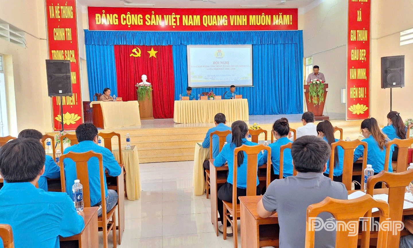 Quang cảnh Hội nghị Ban Chấp hành mở rộng Công đoàn xã Gia Thuận, nhiệm kỳ 2025–2030