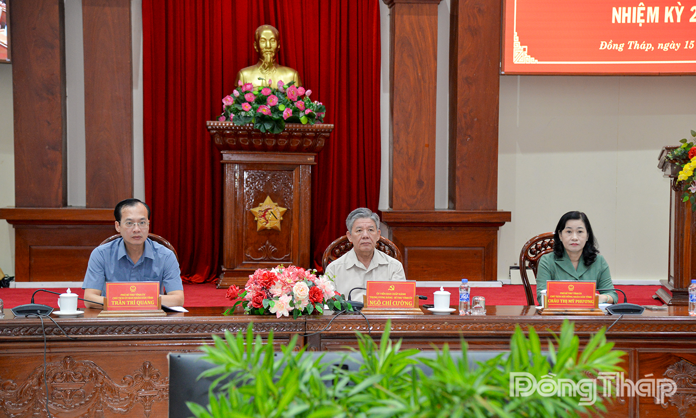 Đại biểu dự tại điểm cầu tỉnh Đồng Tháp.