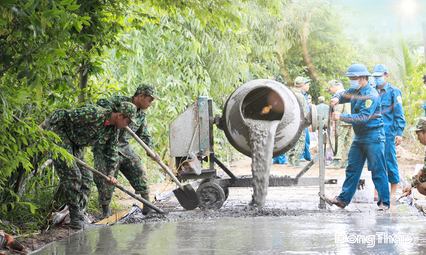 Tuổi trẻ Lực lượng vũ trang tỉnh tích cực tham gia xây dựng nông thôn mới.