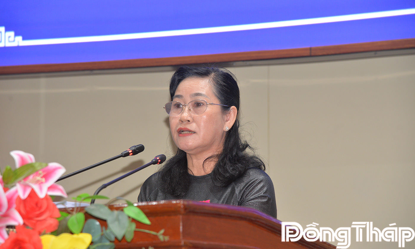 Đồng chí Châu Thị Mỹ Phương phát biểu bế mạc Kỳ họp