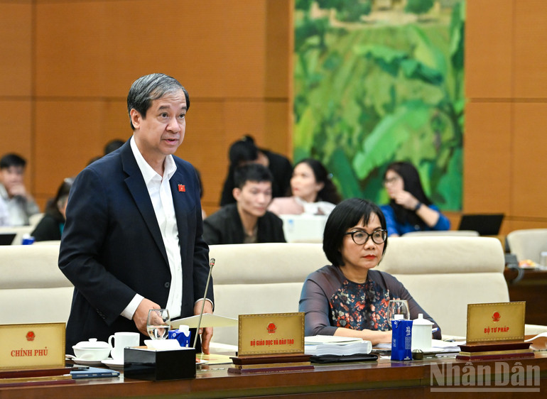 Bộ trưởng Giáo dục và Đào tạo Nguyễn Kim Sơn. (Ảnh: DUY LINH)