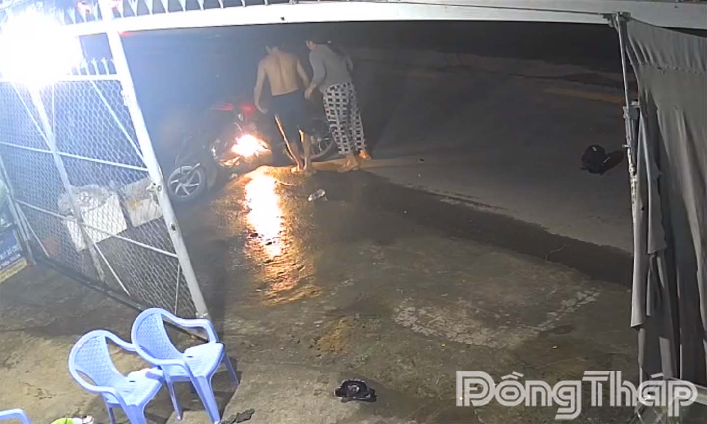 Hiện trường vụ tại nạn ghi lại qua camera.