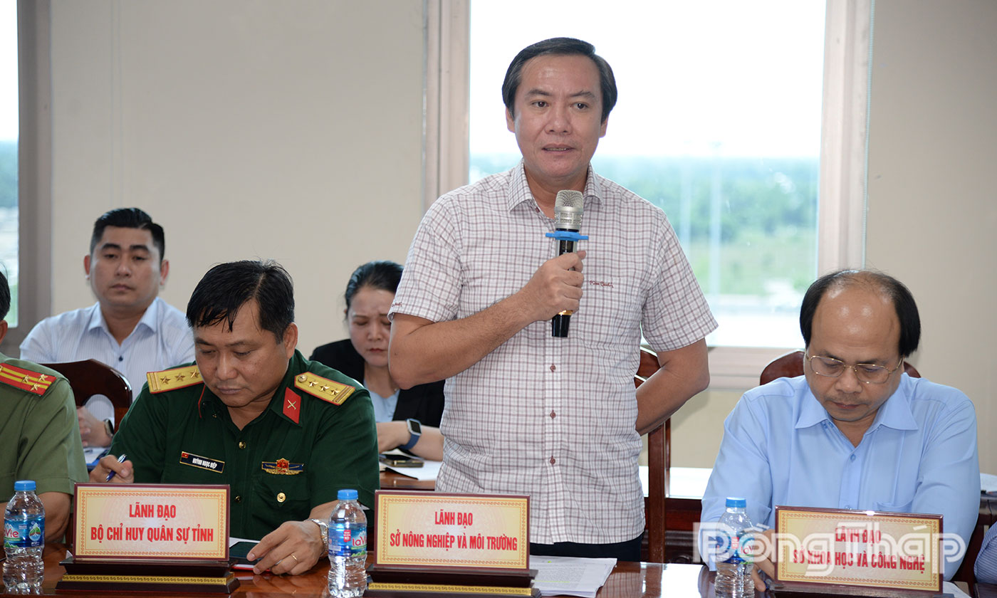 Giám đốc Sở Nông nghiệp và Môi trường tỉnh Đồng Tháp Lê Hà Luân thông tin về tình hình thiệt hại do thiên tai và các giải pháp chủ động ứng phó.