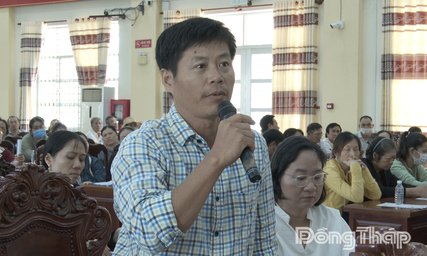 Các hộ kinh doanh phát biểu ý kiến.