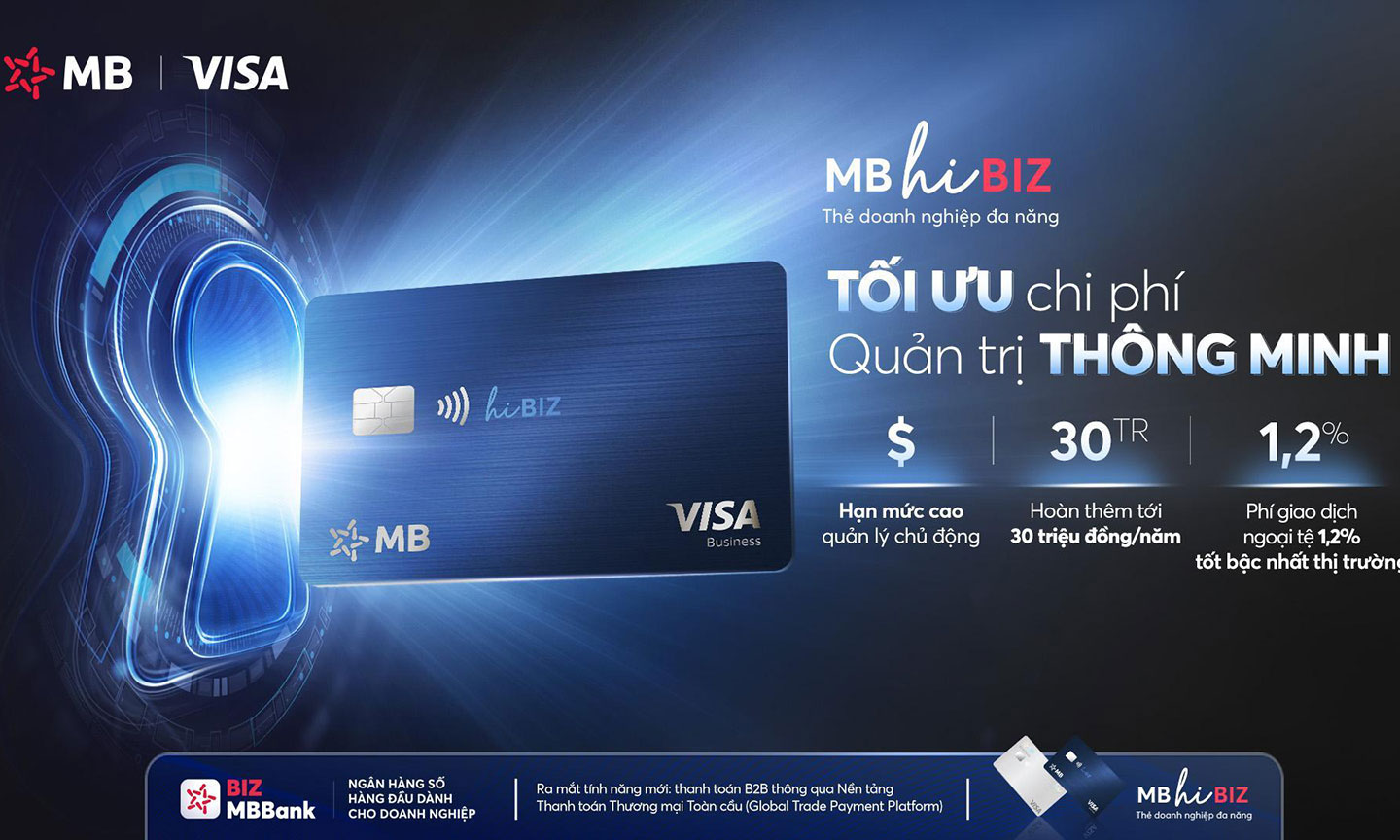 MB ra mắt thẻ doanh nghiệp đa năng MB Visa Hi BIZ.