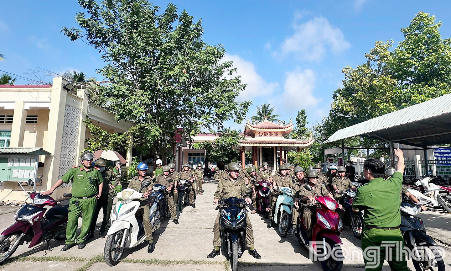Công an xã Bình Trưng ra quân cao điểm tấn công tội phạm.