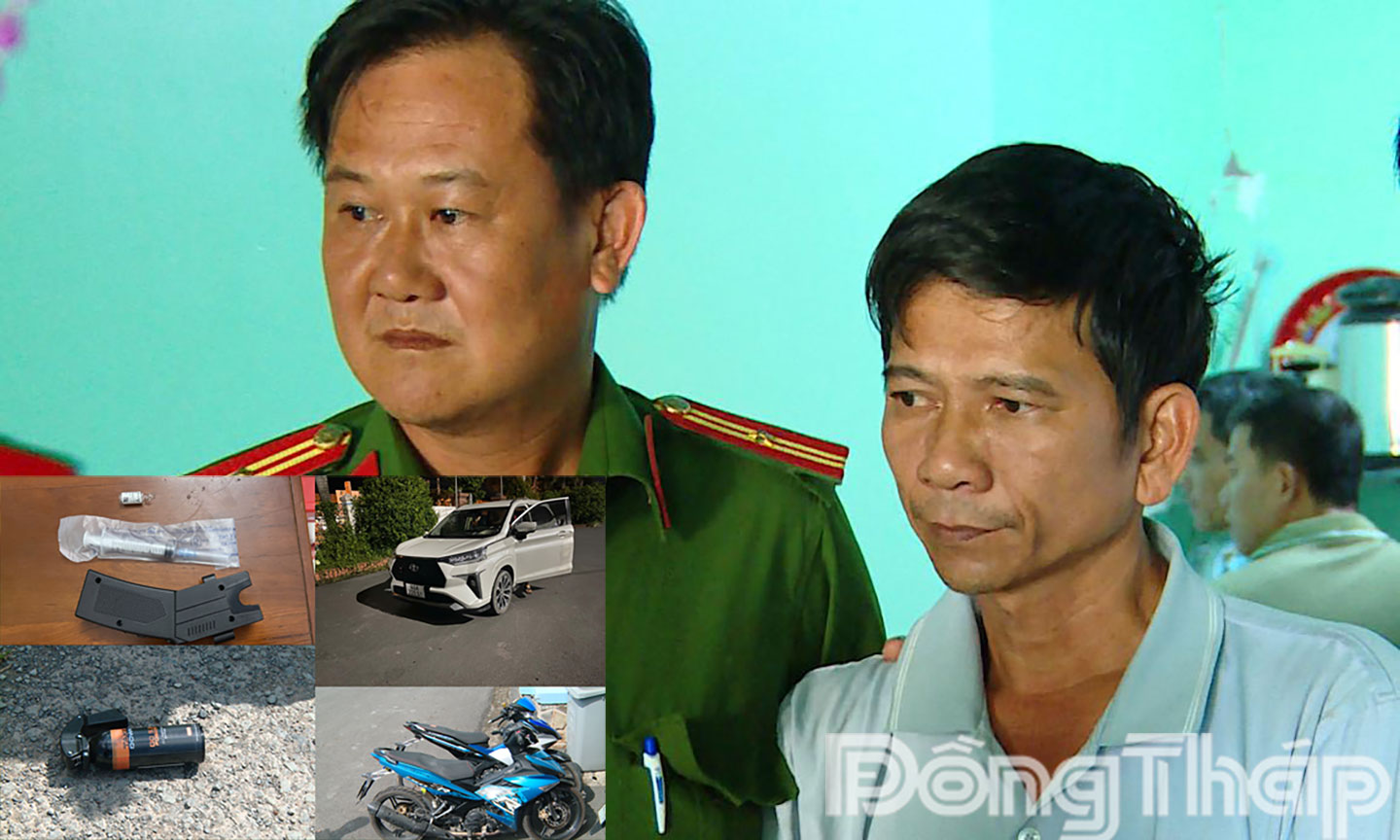 Đối tượng và tang vật thu được.