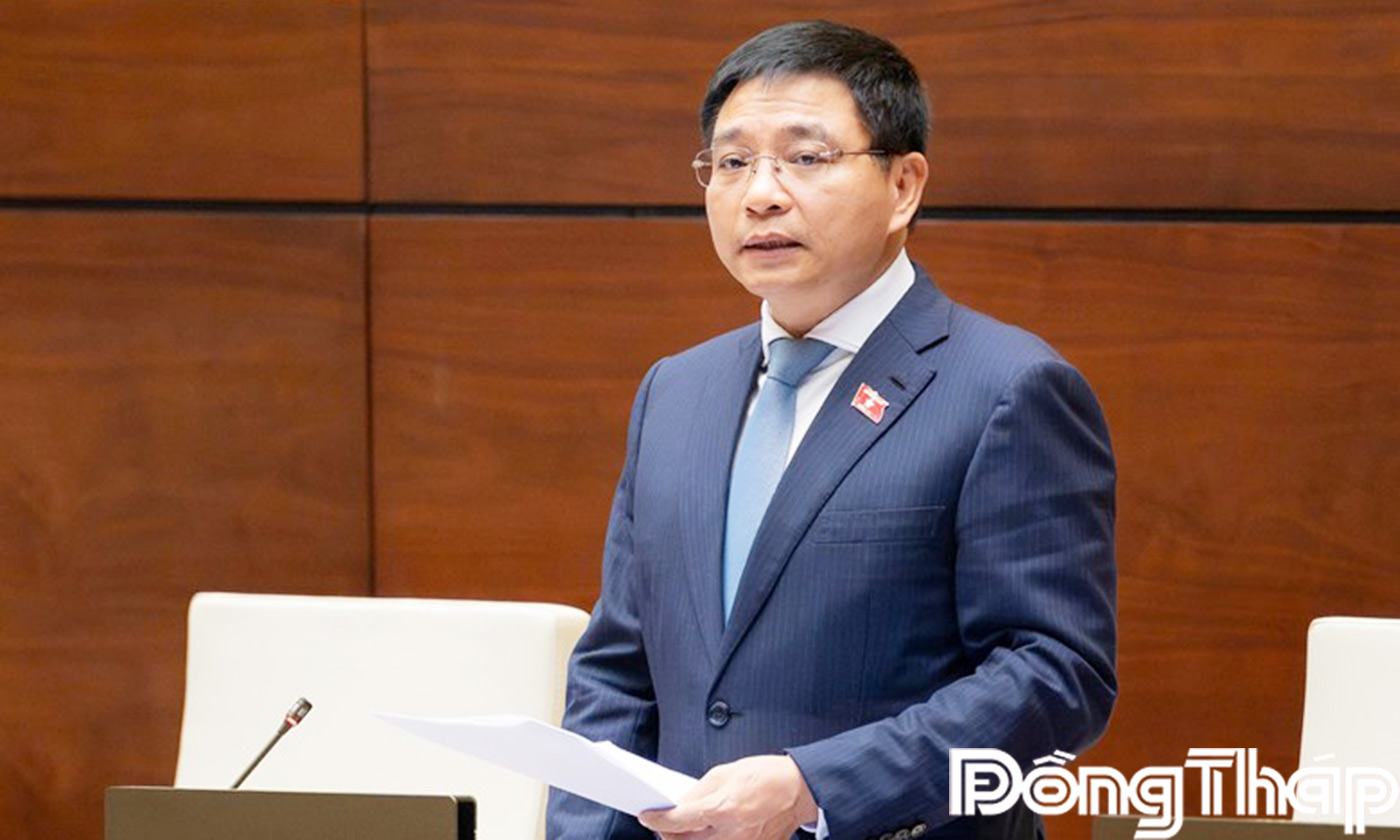 Bộ trưởng Bộ Tài chính Nguyễn Văn Thắng phát biểu